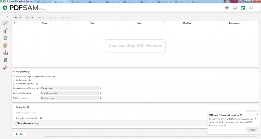 How Do I Merge PDF Files in Sam?