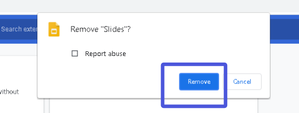 Google chrome extension or plugin remove confirmation