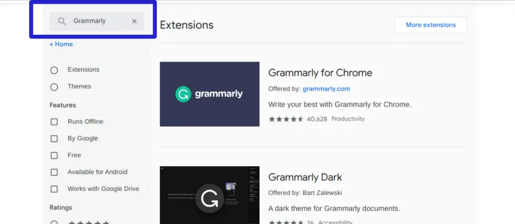 Google chrome web store extensions and plugins