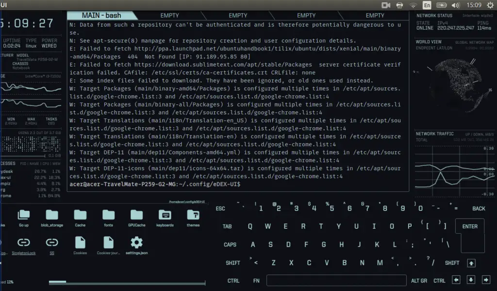 eDEX-UI terminal emulator