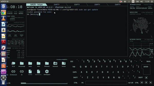 eDEX-UI terminal emulator