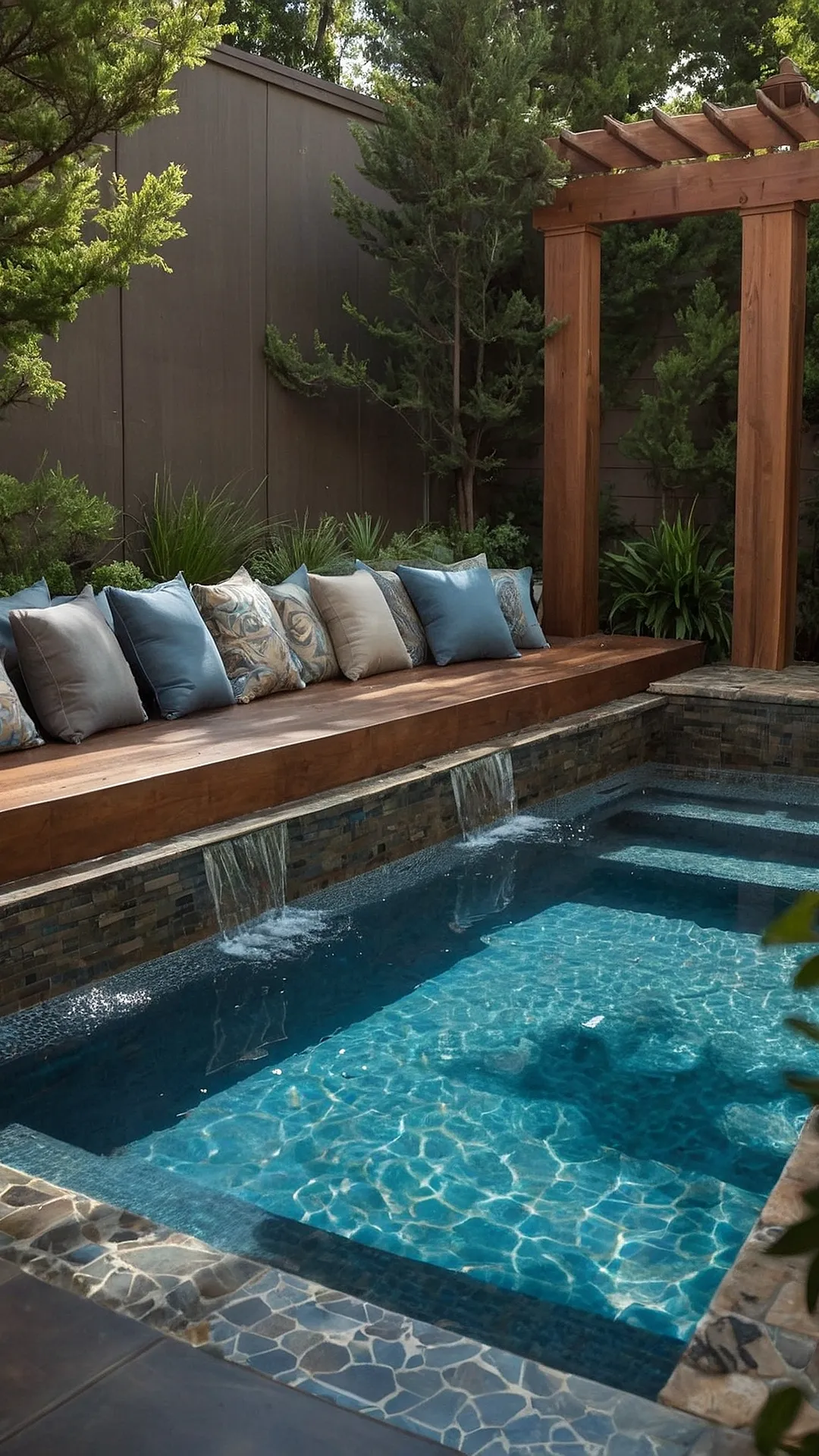 Chic Dips: Fashionable Small Inground Pool Images