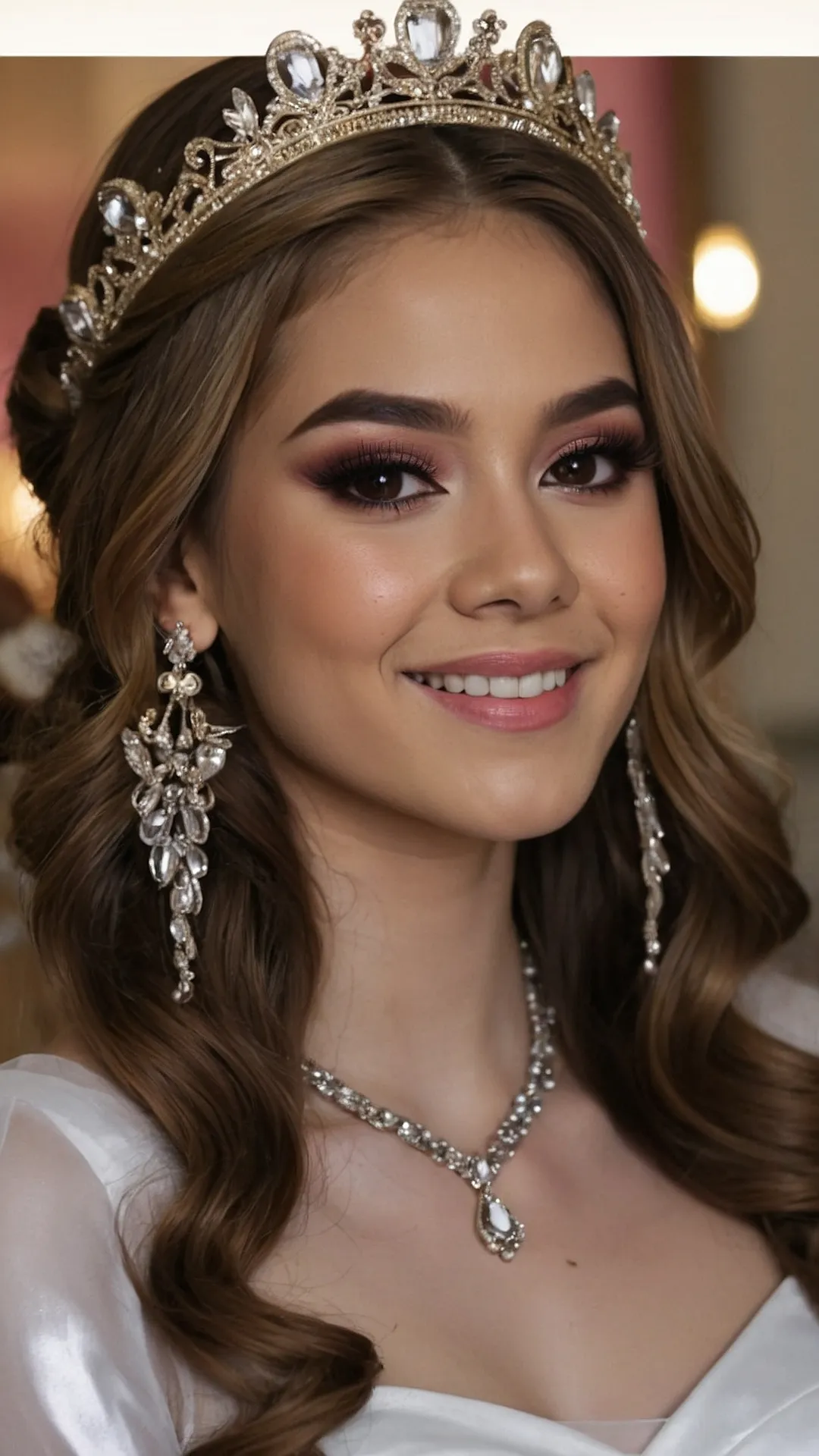 Crown Jewels: Exquisite Quinceañera Hairstyles with Crowns