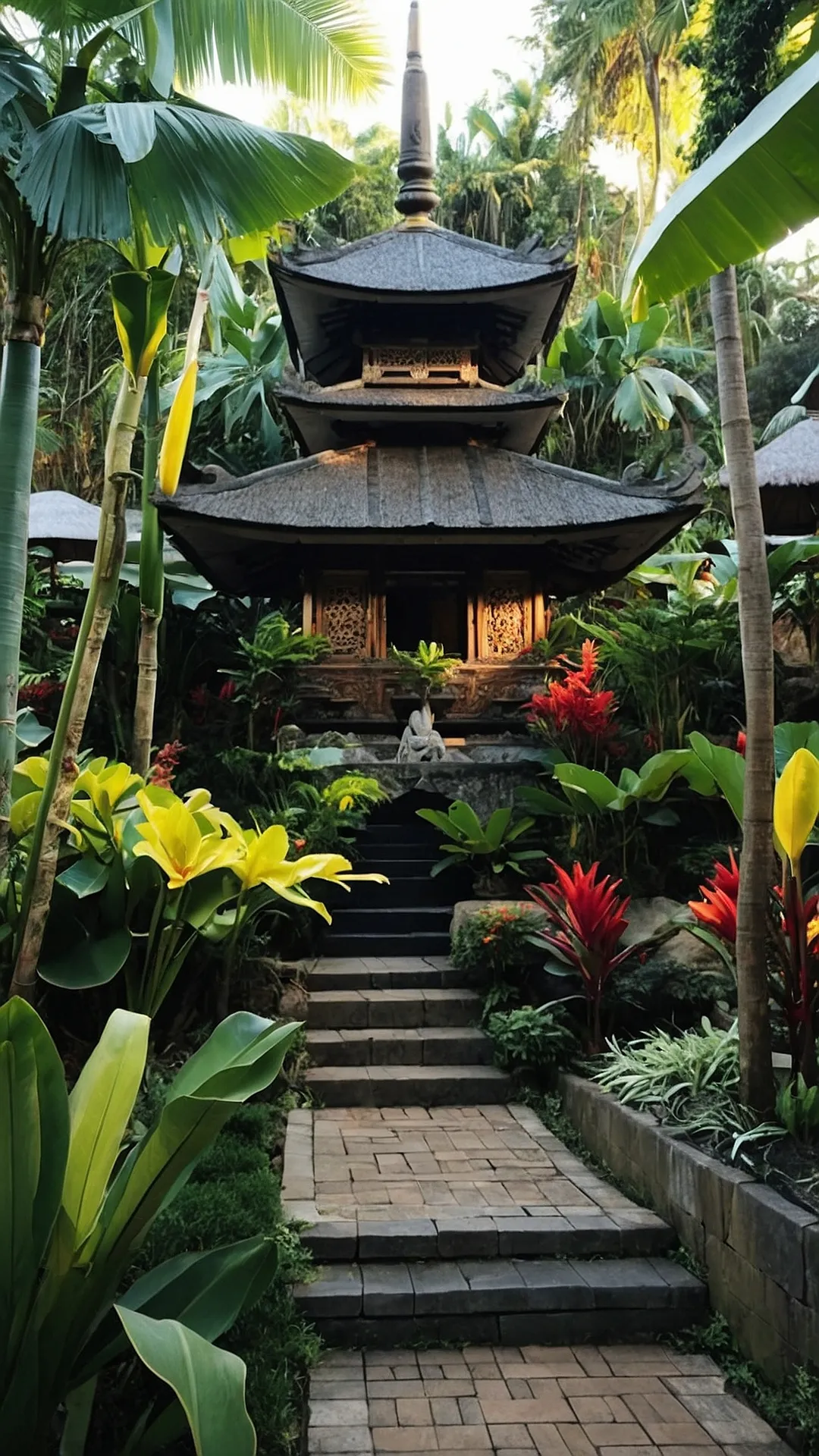 Botanical Elegance: Bali-Inspired Garden Marvels