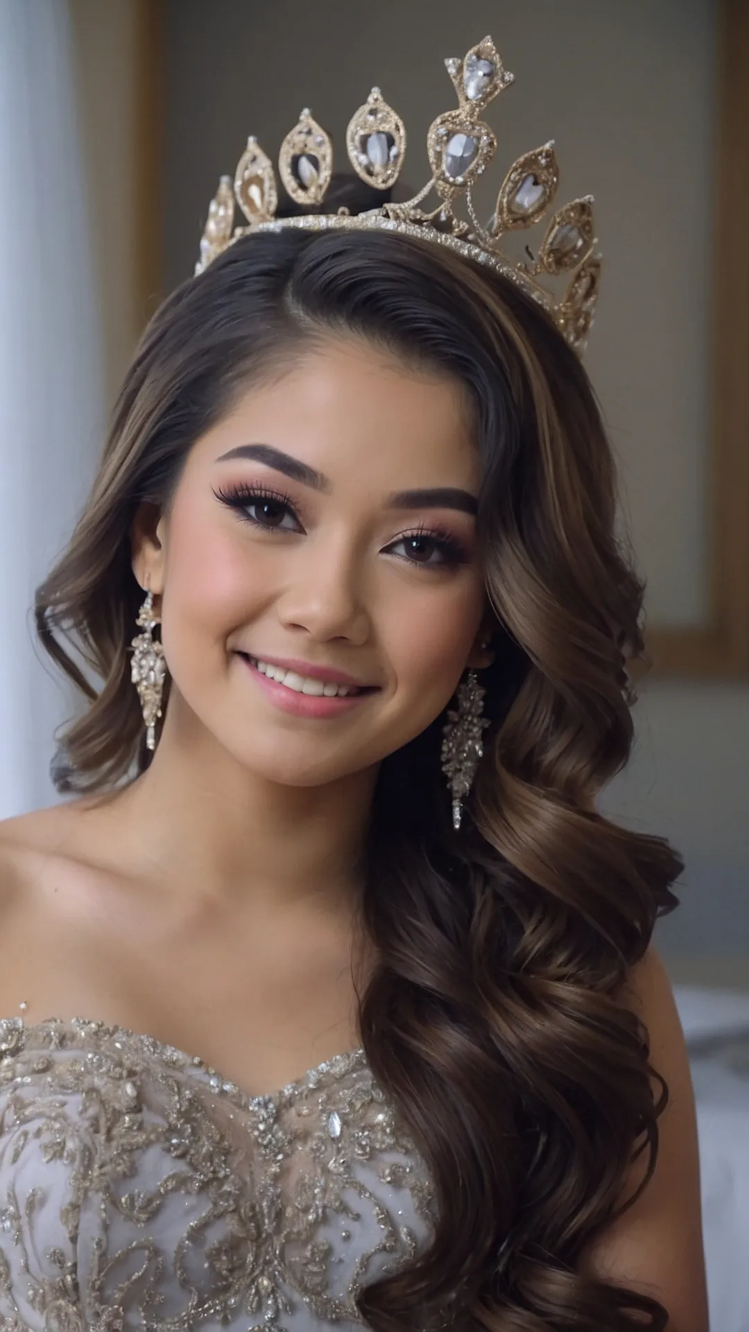 Glamorous Coronation: Quinceañera Hairstyle Crown Ideas