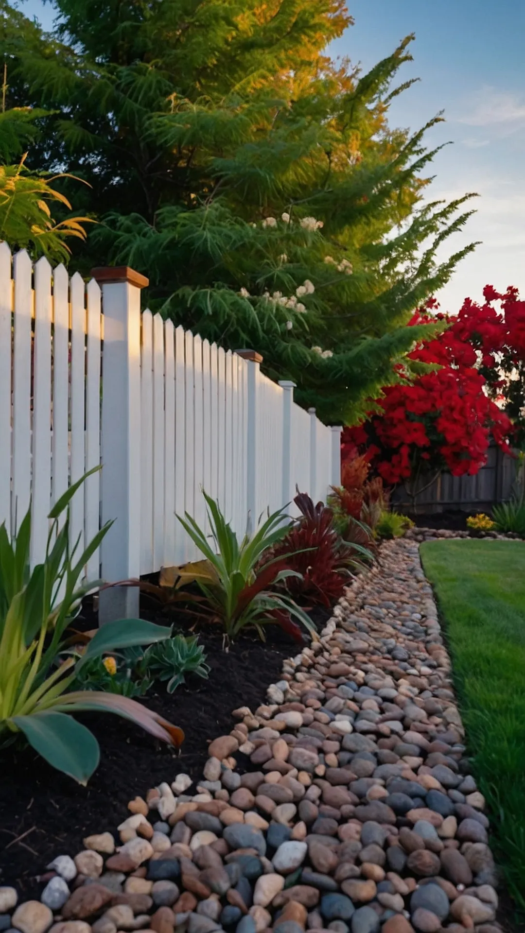 Rustic Rails: Charming Fence Line Landscaping Themes