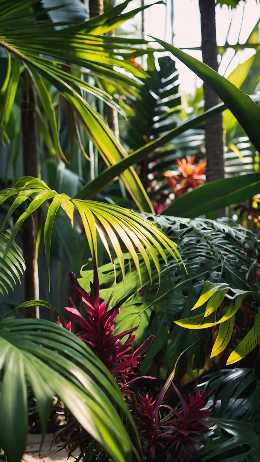 Solar Splendor: Showcasing Tropical Plants in Full Sun