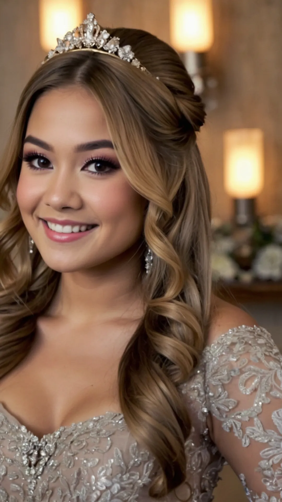 Dreamy Tiara Styles: Quinceañera Hairstyles with Crowns