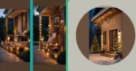 Transform Your Front Yard with Stunning Red, White, and Green Lights!